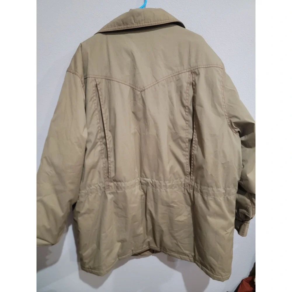 Fieldmaster Mens Khaki Jacket‎ Zip and Button Heavy Size 2XL?? Vintage